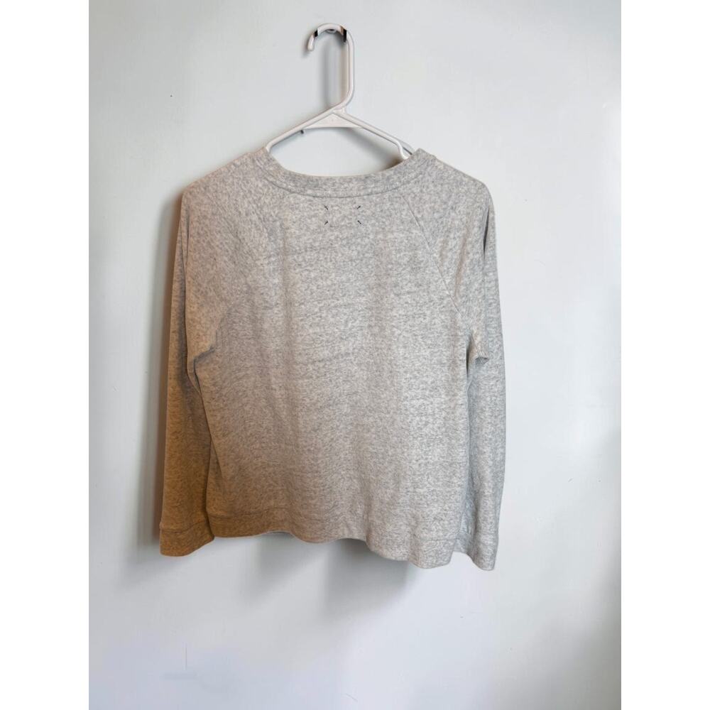 Lou & Grey Raglan Sweatshirt Womens Sz M Gray Cozycore soft! - Picture 3 of 7